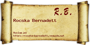 Rocska Bernadett névjegykártya