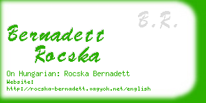 bernadett rocska business card